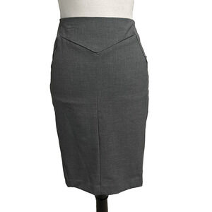 Worthington Skirt size 8 Gray Straight Pencil Knee Stretch Career Church Suit